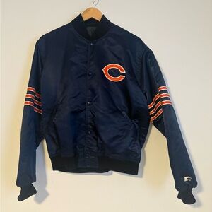 Starter Navy and Orange Varsity Jacket